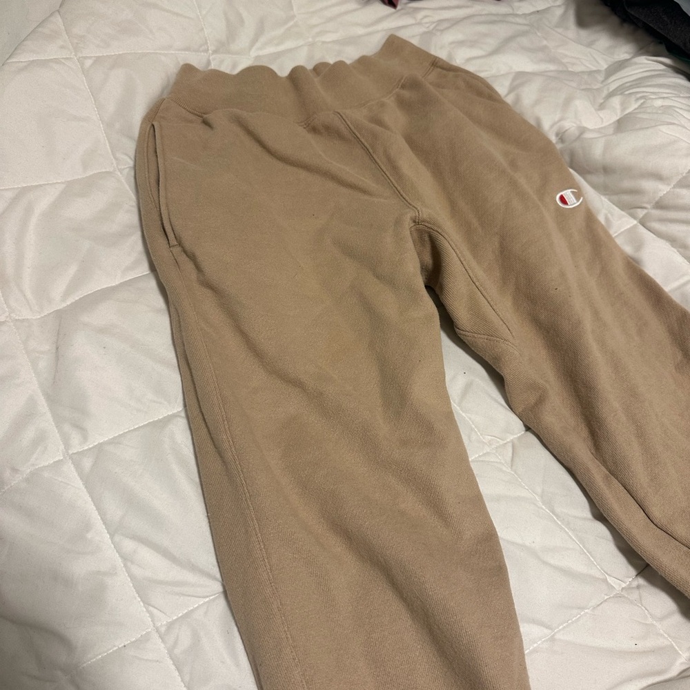 TAN CHAMPION SWEATPANTS